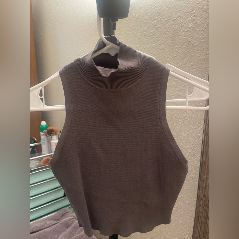 Zara cropped mock neck tank